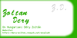 zoltan dery business card