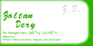 zoltan dery business card